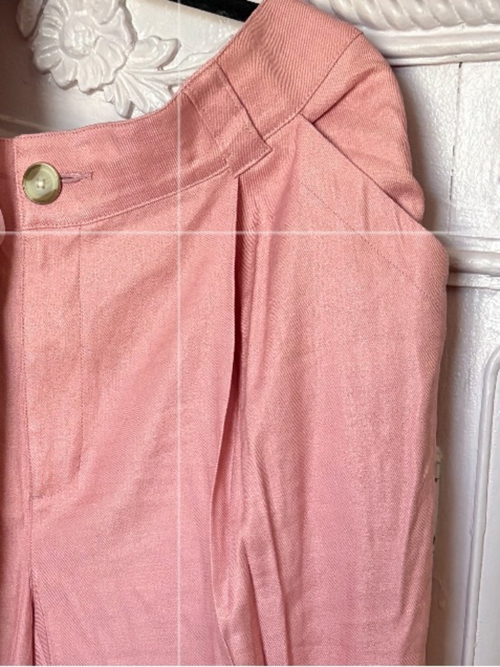 CAbi Pink High-Waist Pleated Trousers